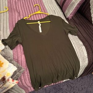 Lululemon Olive V-Neck Women's Top